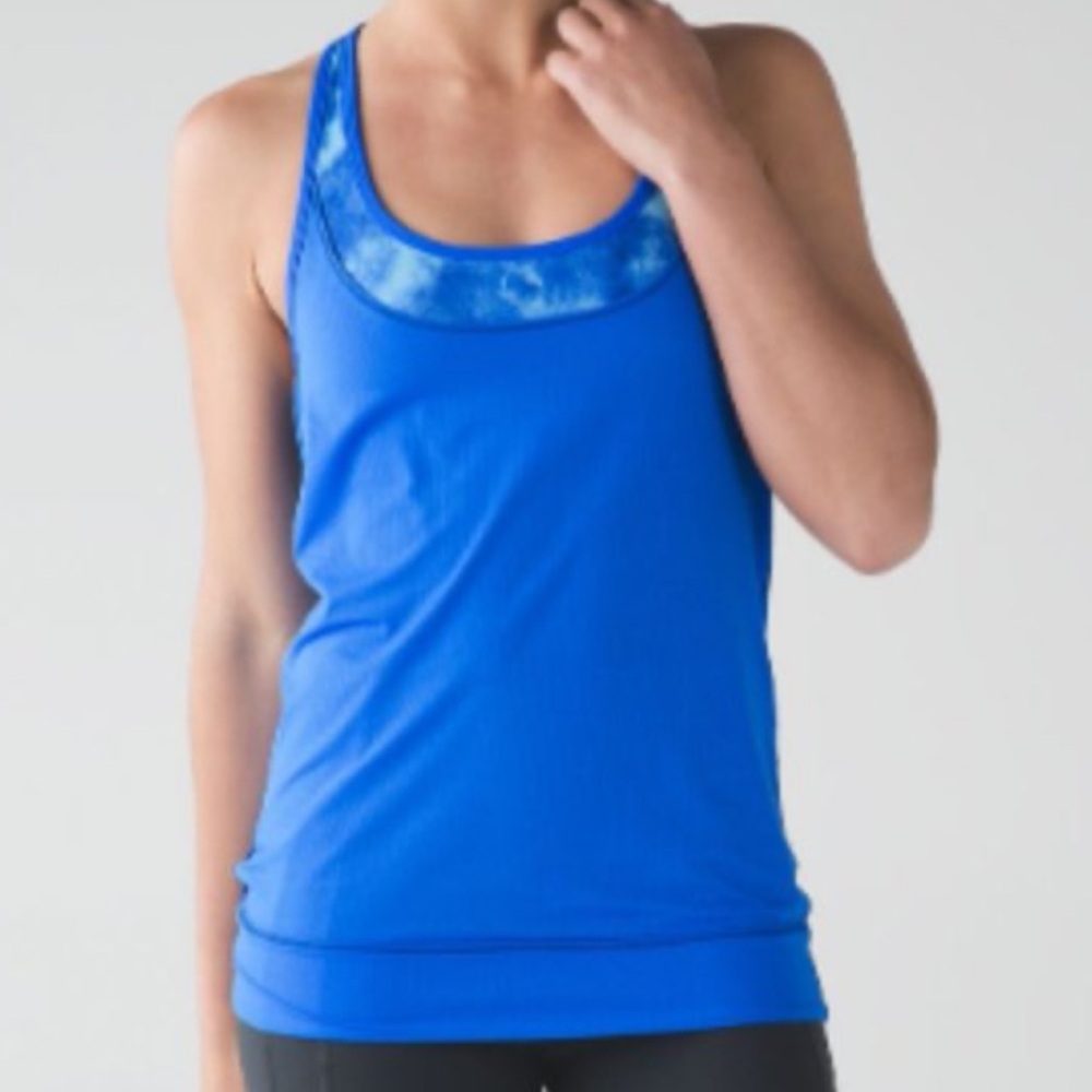 Lululemon Minimalist Tank Pipe Dream Blue / Mini Tidal Trip Pipe Dream